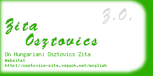 zita osztovics business card